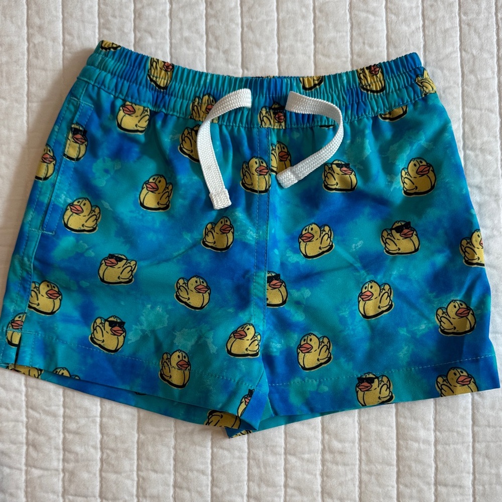 Chubbies Kids Swim Trunks with Duck Print